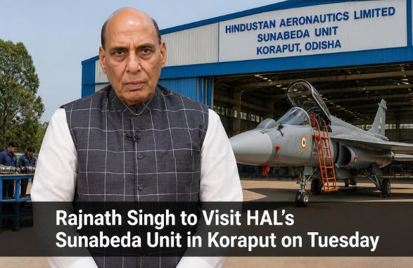 Rajnath Singh to Visit HAL&rsquo;s Sunabeda Unit in Koraput on Tuesday